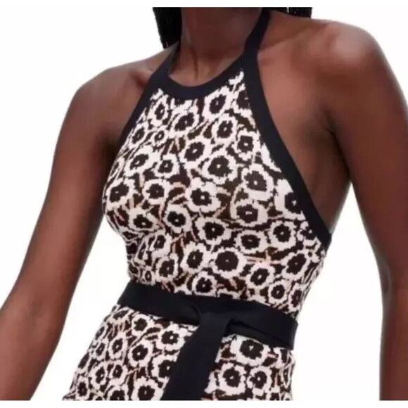 DVF x Target Diane Von Furstenberg Halter Tie Neck Poppy Sweaterknit Midi Dress - Picture 2 of 13